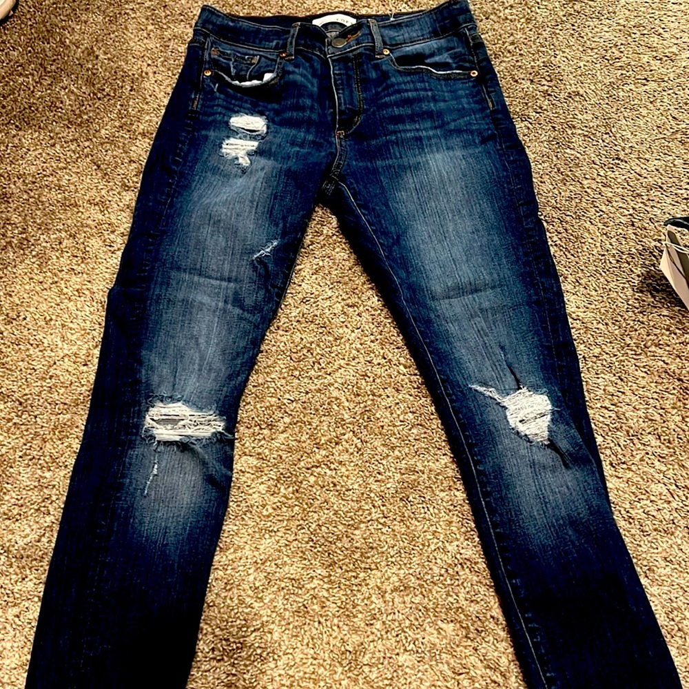 Loft Distressed Skinny Jeans